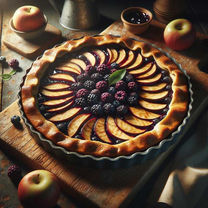 Crostata di mele e confettura di frutti di bosco