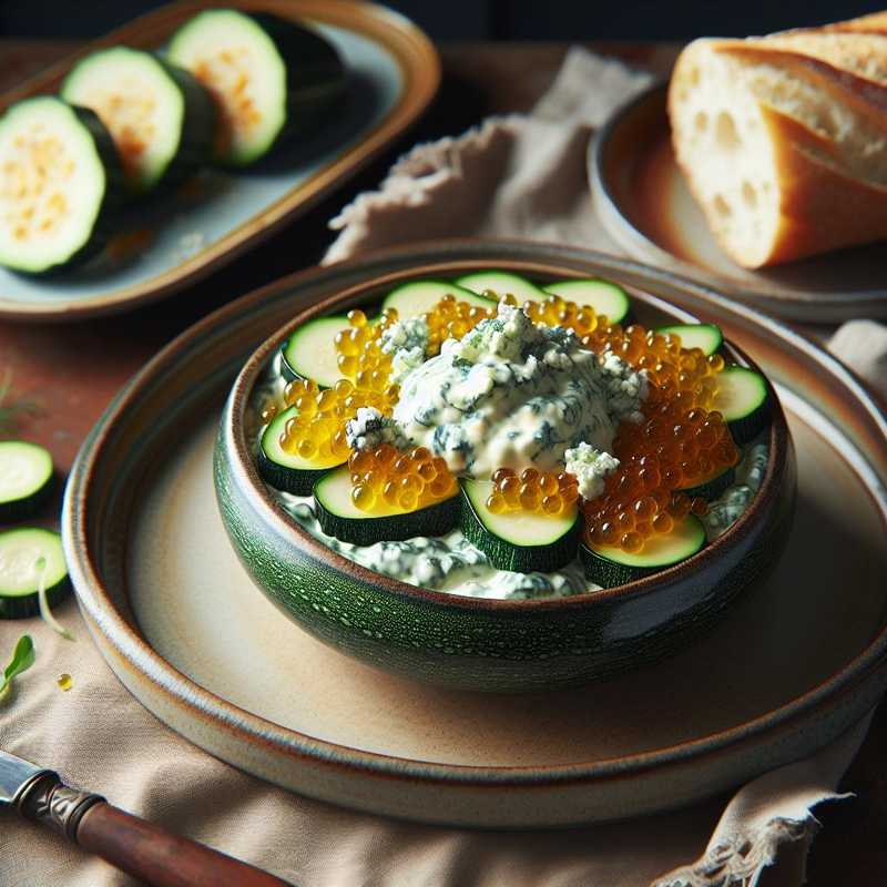 Caviale di zucchine con crema di gorgonzola