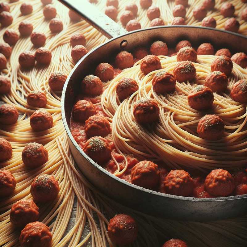 Spaghetti alla chitarra with meatballs