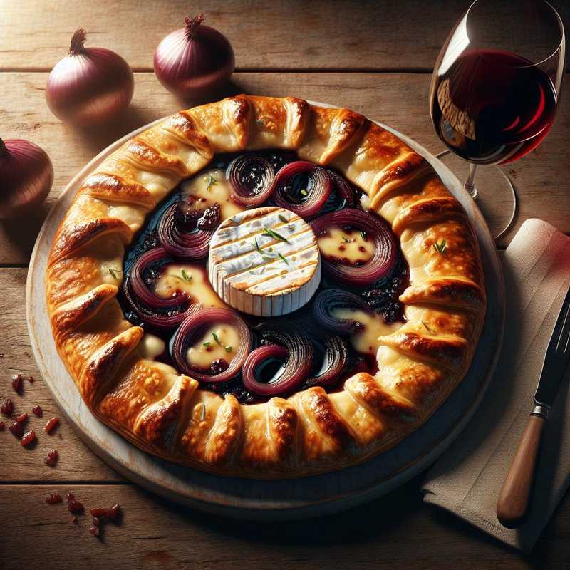 Galette al camembert e cipolle al Bordeaux