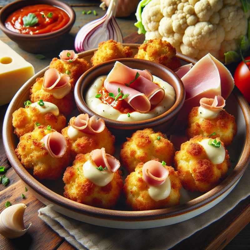 Cauliflower, Ham and Cheese Croquettes