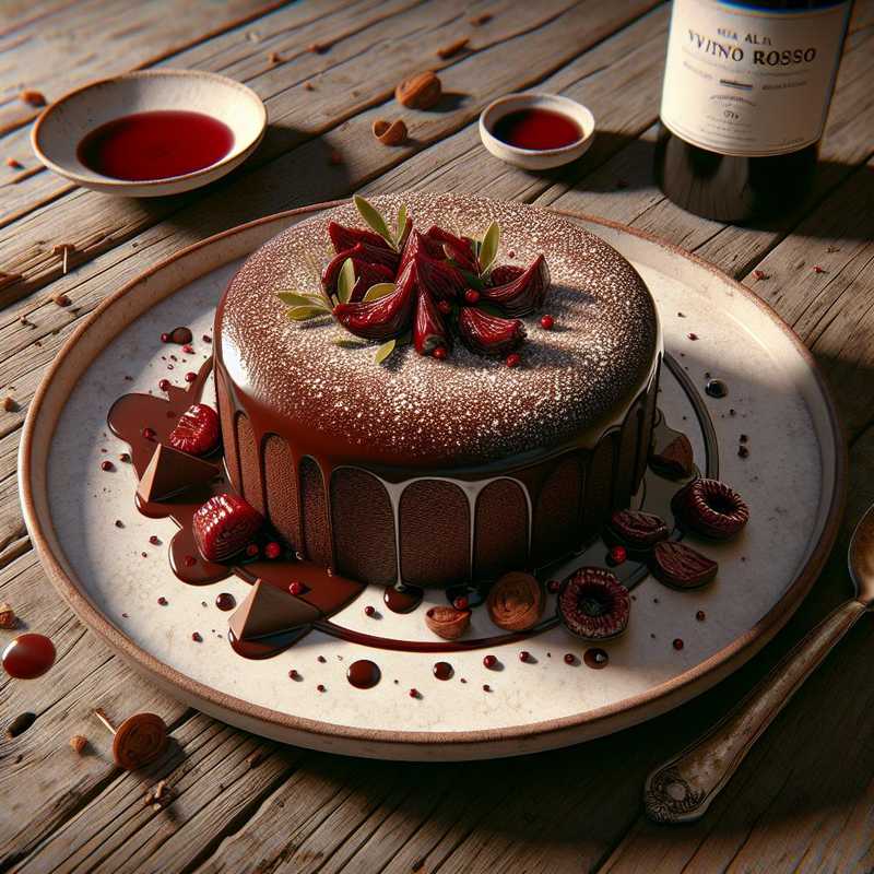 Torta al cioccolato al vino rosso