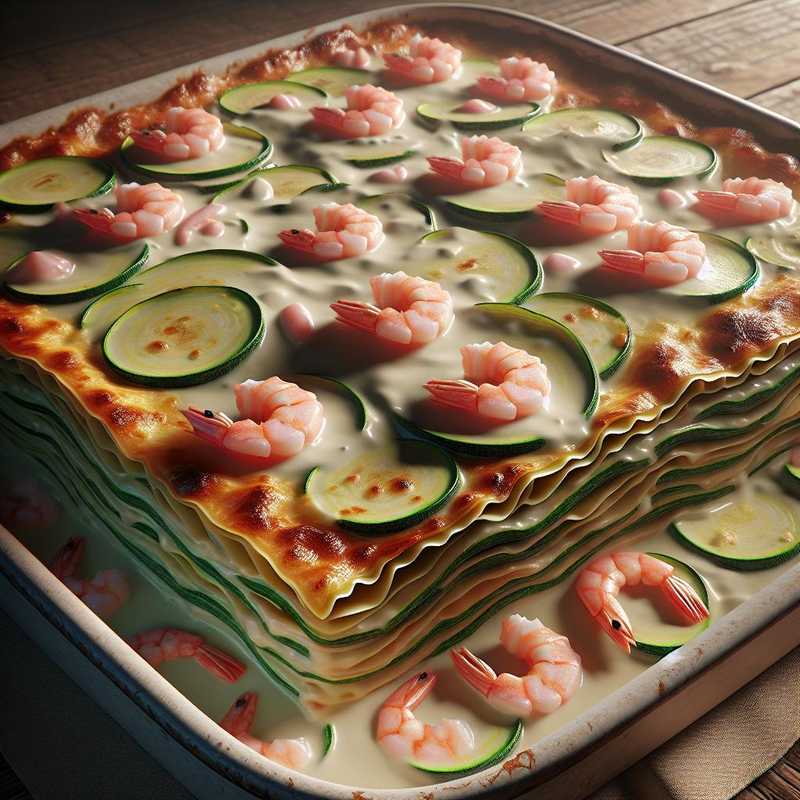 Zucchini and Shrimp Lasagna