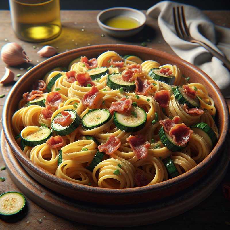 Pasta zucchine e pancetta