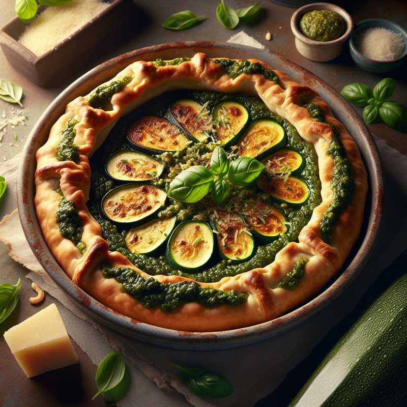 Crostata salata pesto e zucchine