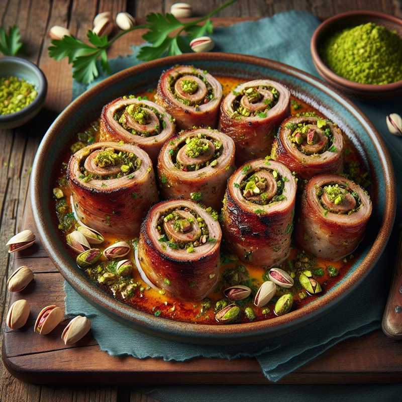 Involtini di carne al pistacchio