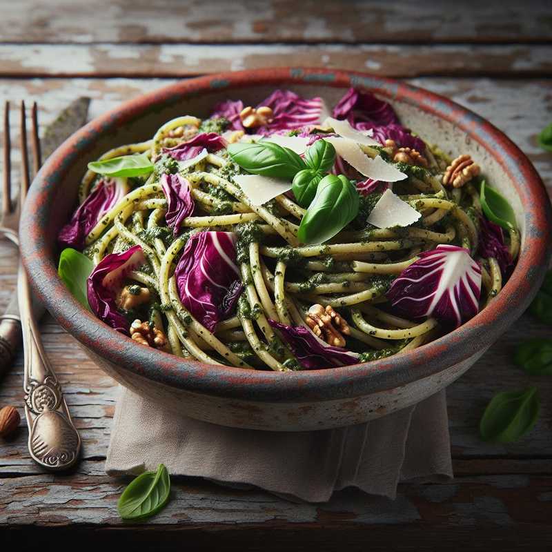 Pasta con pesto di radicchio