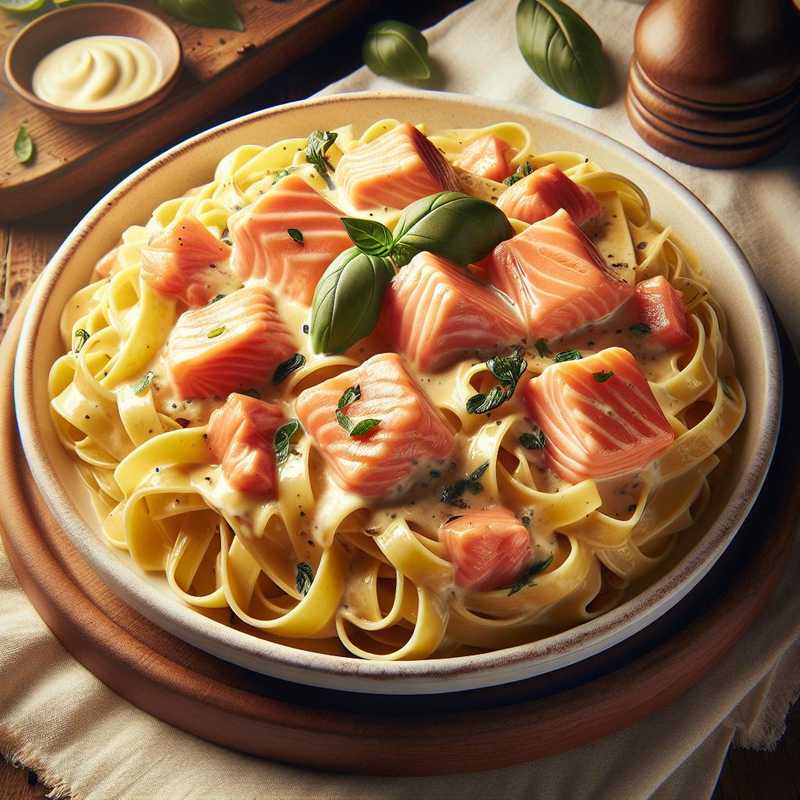 Tagliatelle salmone e panna