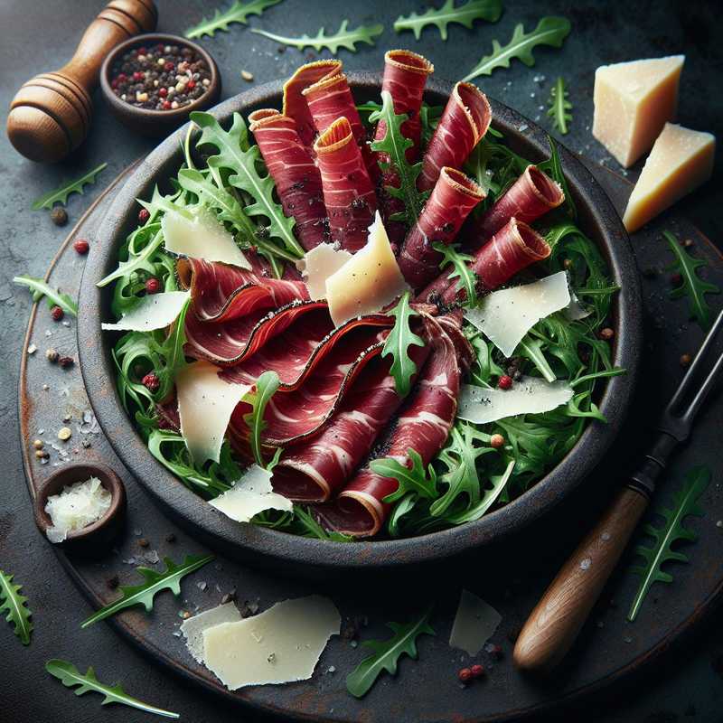 Bresaola, arugula, and flakes of Parmesan