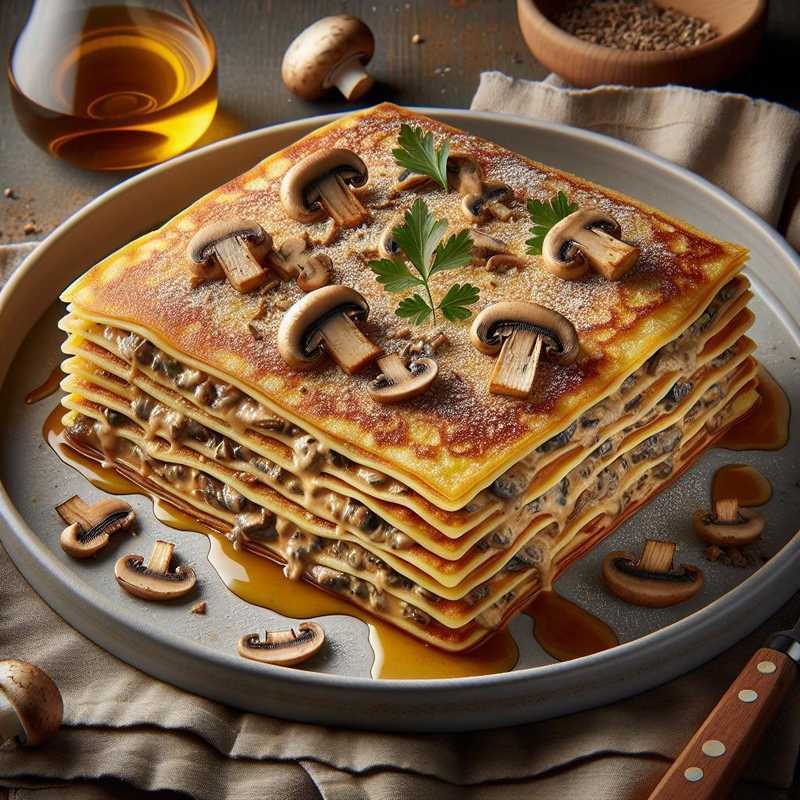 Mushroom Crêpe Cake