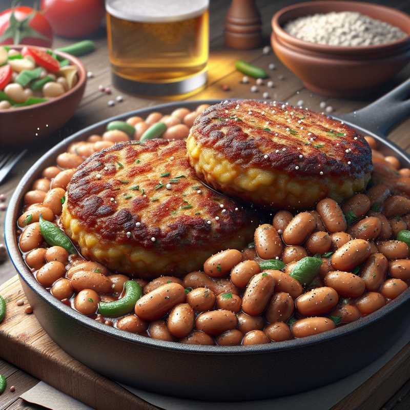 Burger di patate e fagioli