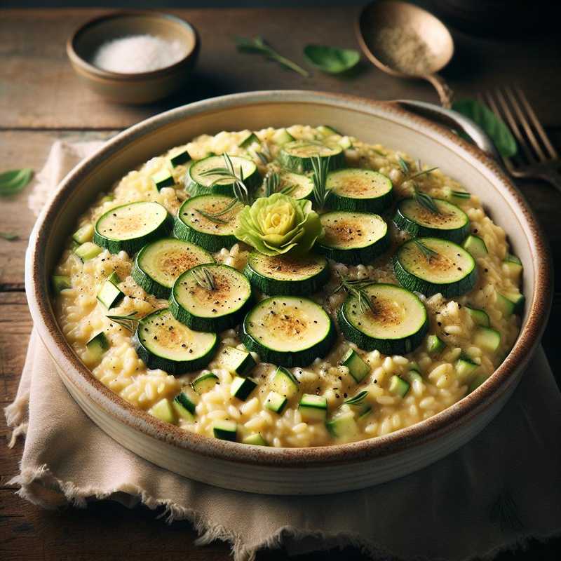 Risotto zucchine e stracchino