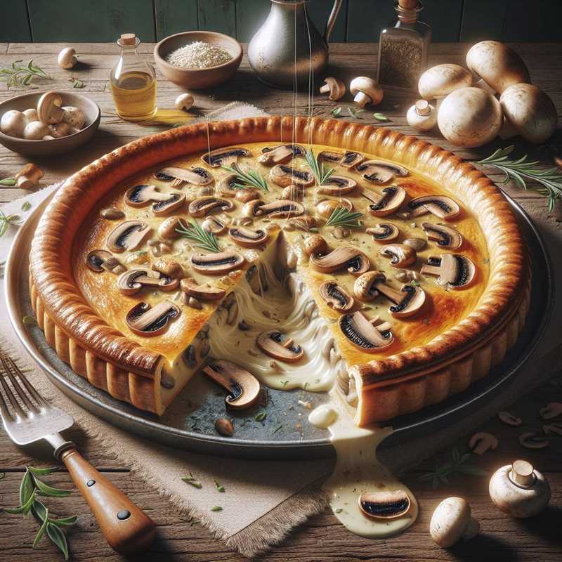 Torta rustica funghi e besciamella