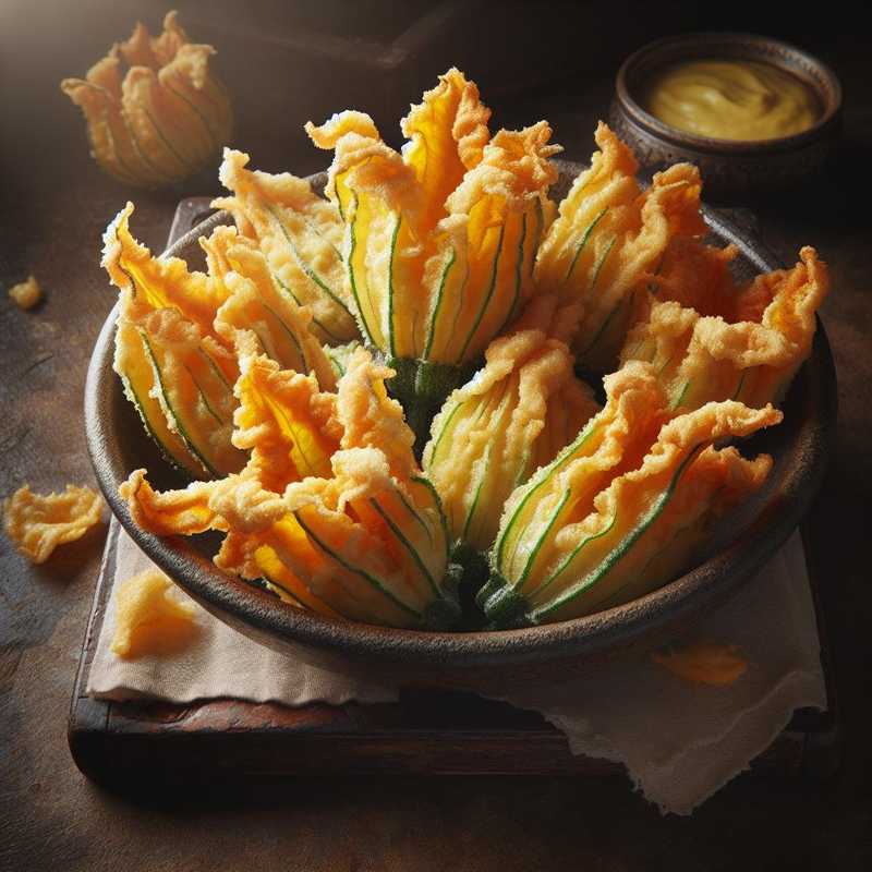 Zucchini Flowers in Batter