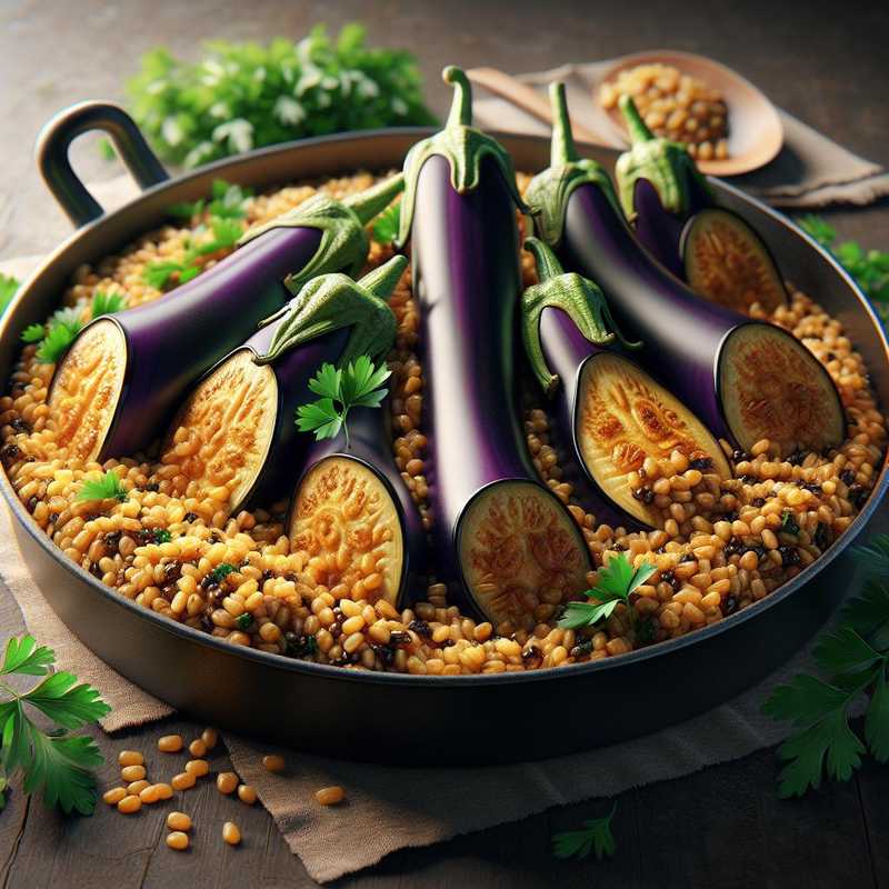 Bulgur-Stuffed Eggplants