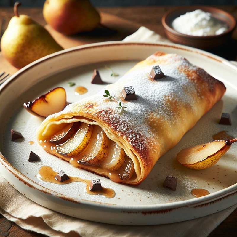 Strudel pere e cioccolato