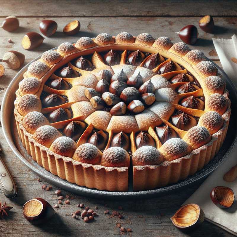 Crostata di castagne e cioccolato