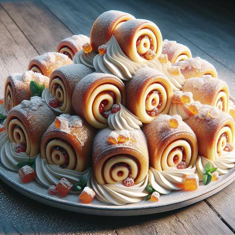 Rotolini dolci da buffet