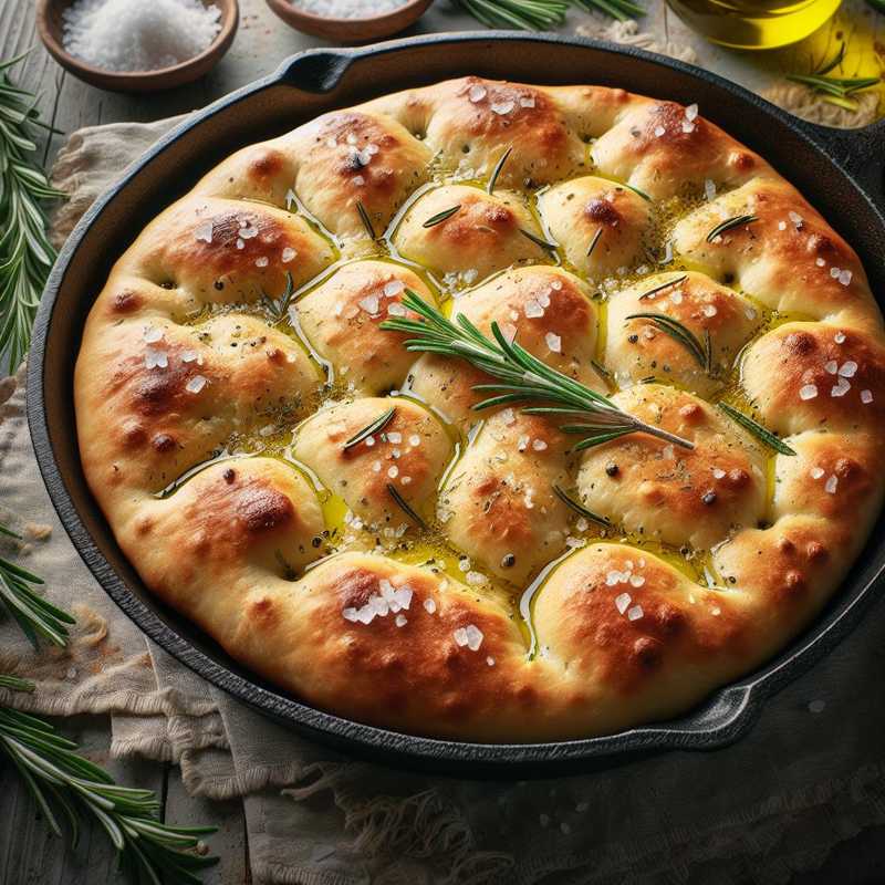 Focaccia (fügassa) alla genovese