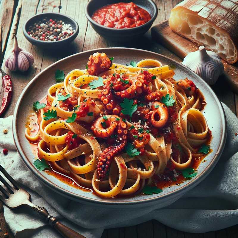 Linguine con Sugo di Polpo