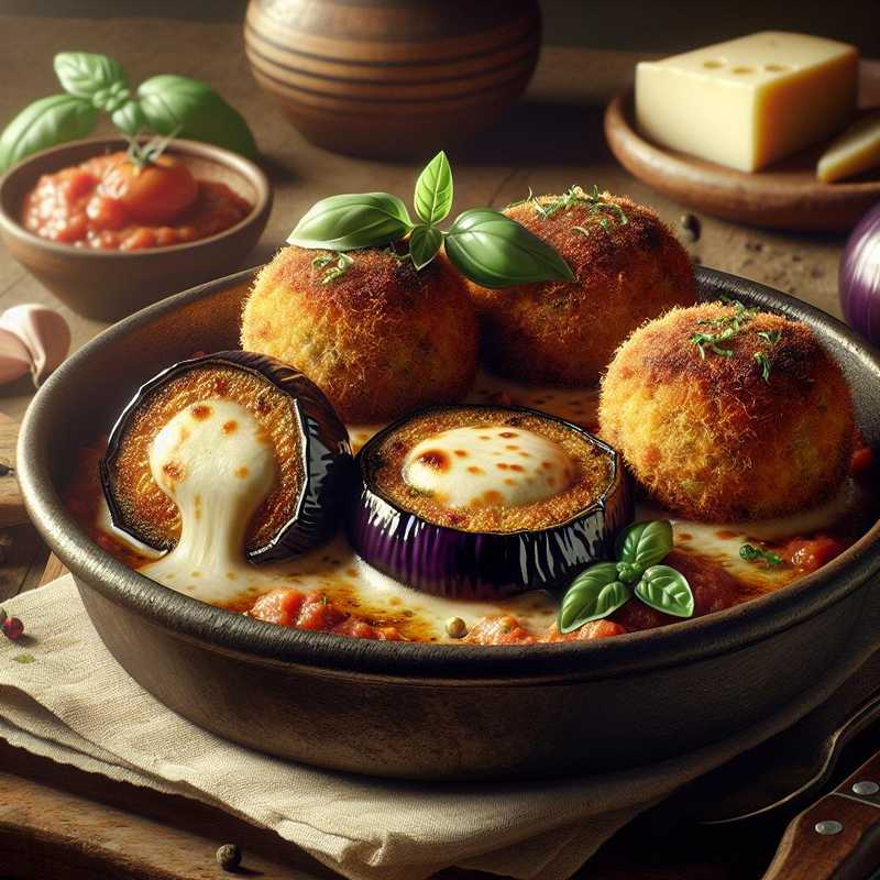 Polpettine di melanzane con cuore di scamorza