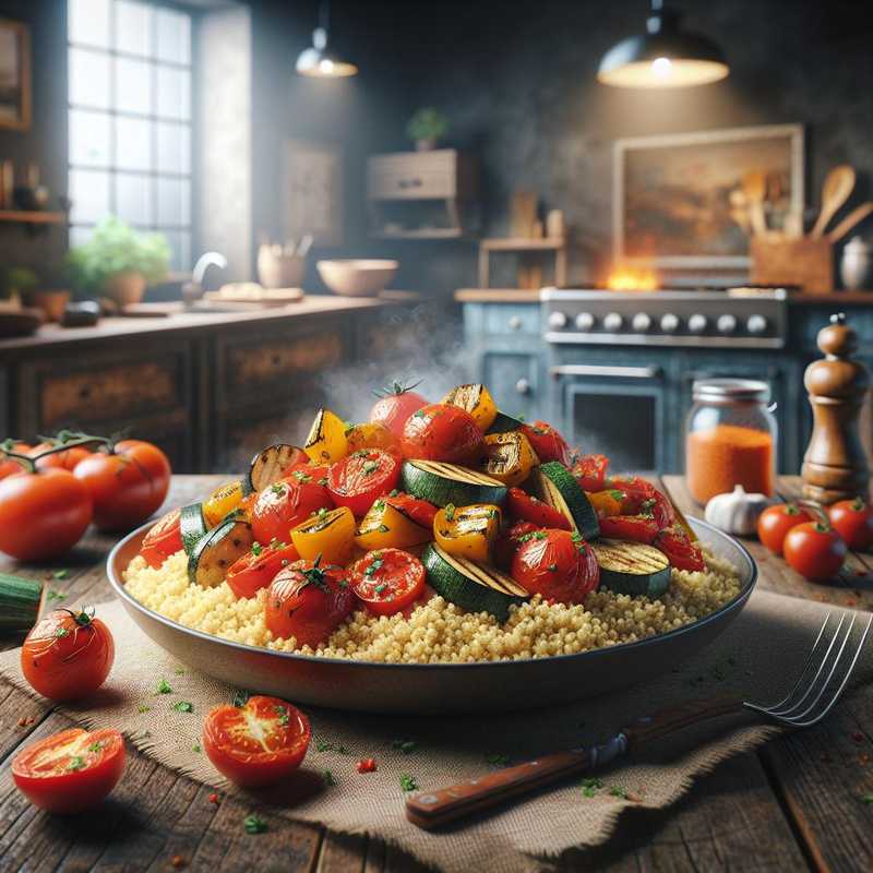 Cous cous with tomato and grilled vegetables