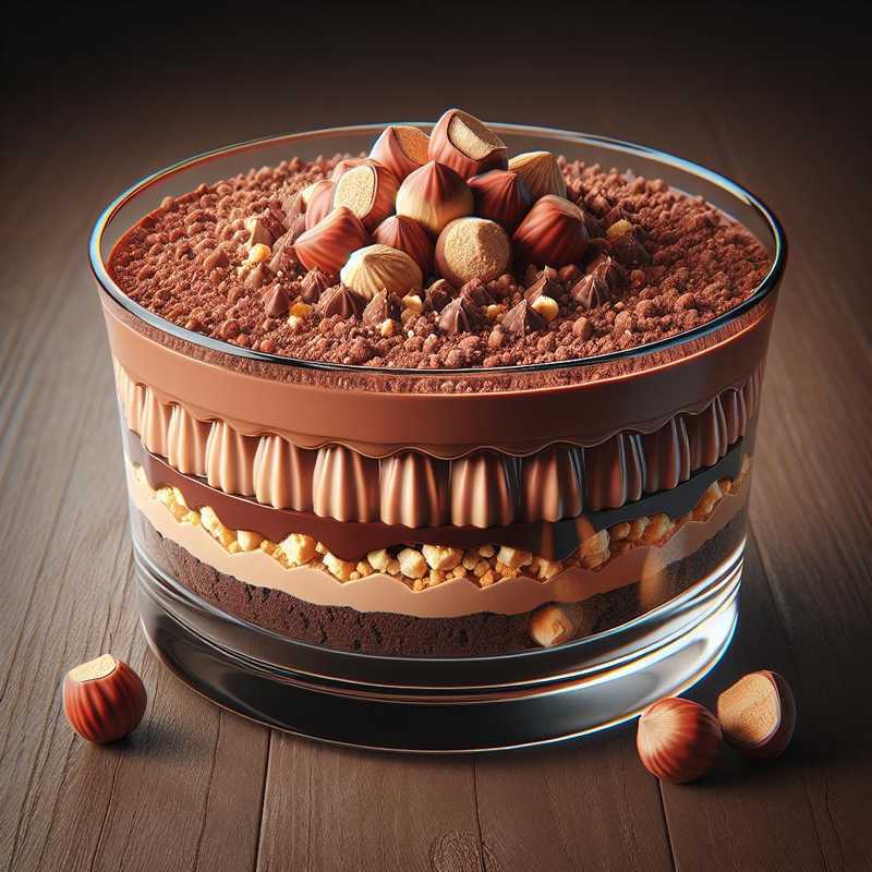 Bavarian Cream with Chocolate, Hazelnuts, and Amaretti