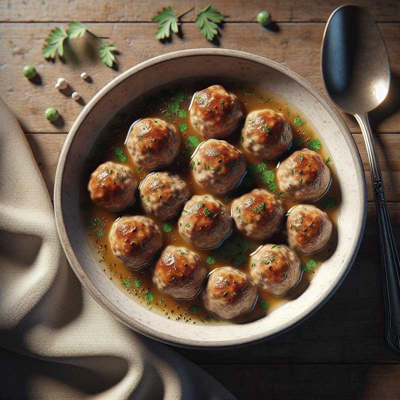 Polpette di maiale in brodo