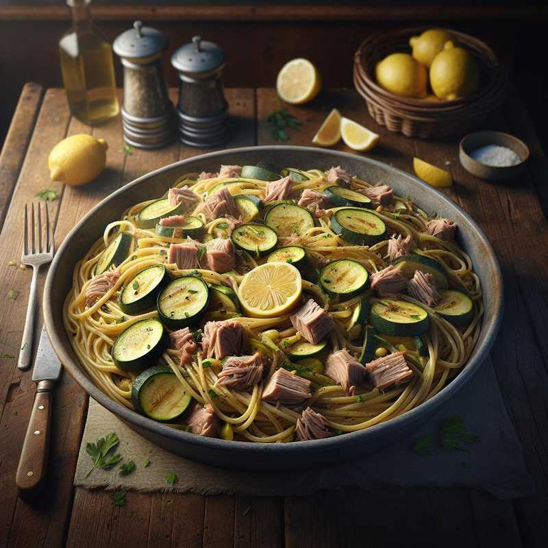 Pasta zucchine, tonno e limone