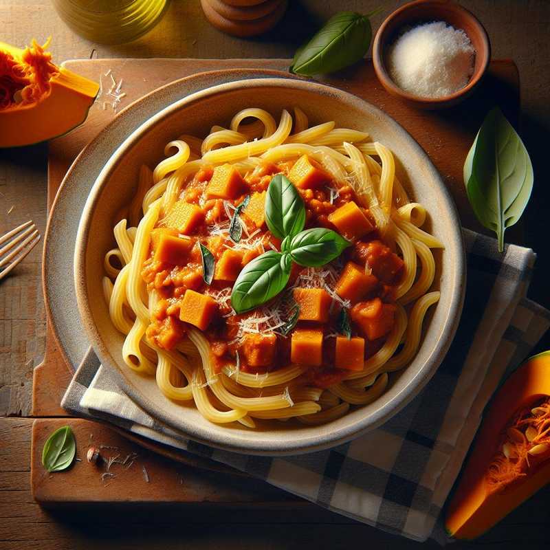 Pasta con ragù di zucca