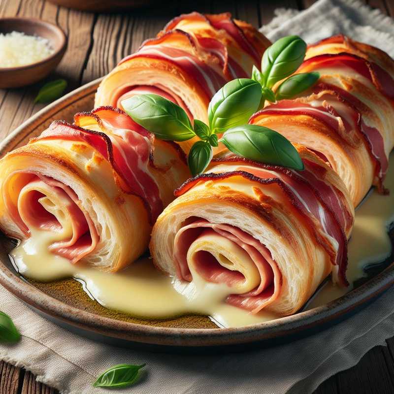 Involtini di pancarrè prosciutto e formaggio