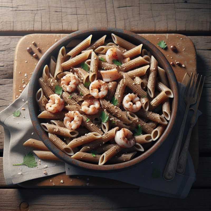 Whole Wheat Mezze Penne with Squid in White Wine