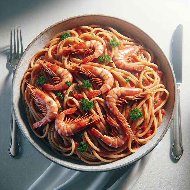 Spaghettoni with Raw Shrimp