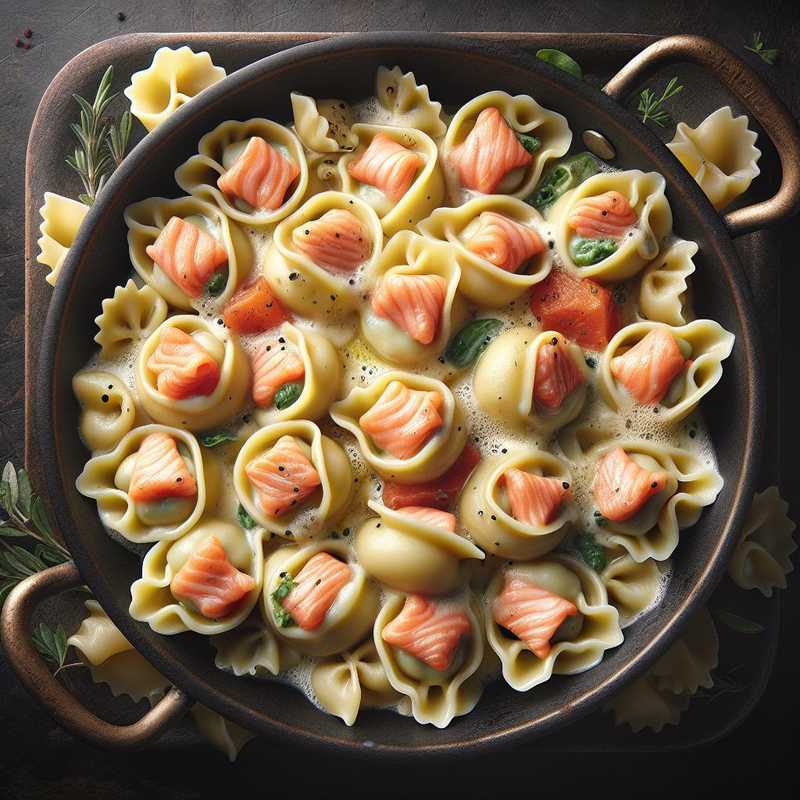 Fiocchetti di sfoglia salmone e scamorza