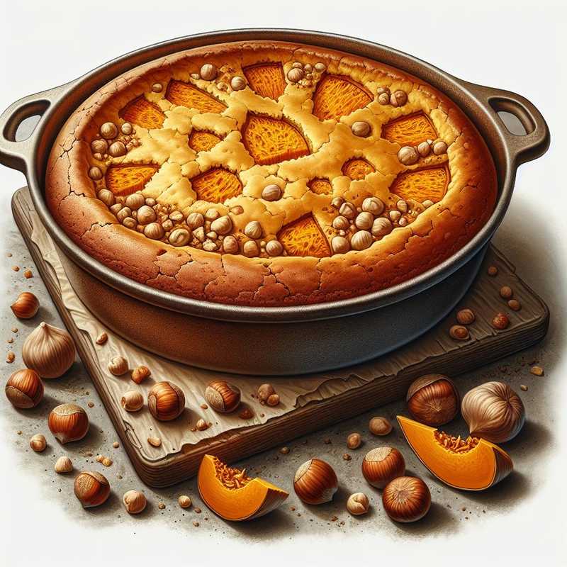 Torta di zucca e nocciole