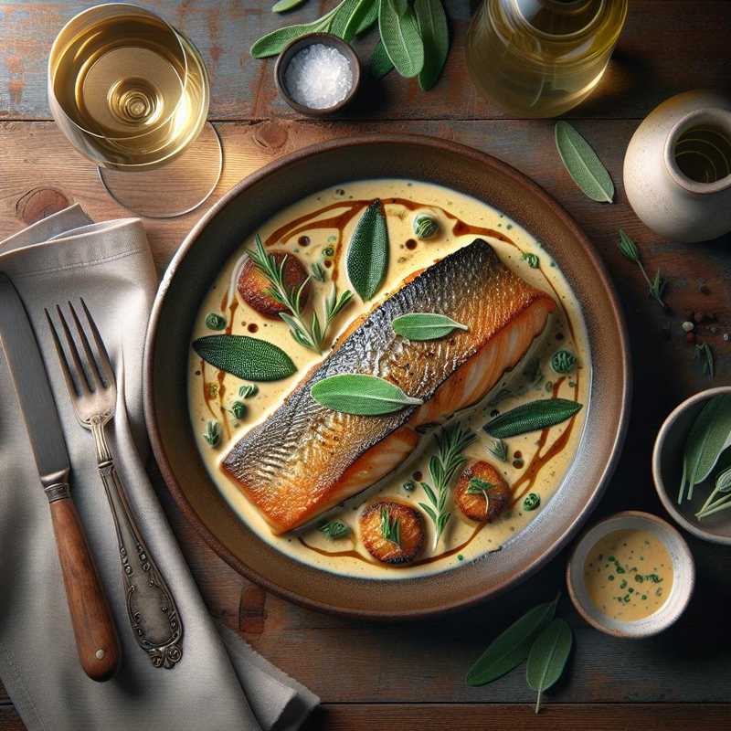 Filetto di trota salmonata al vino bianco e salvia