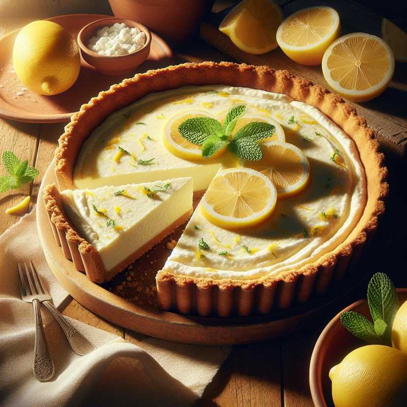 Torta cremosa ricotta e limone