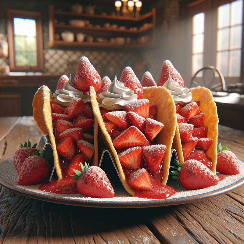 Tacos dolci alle fragole