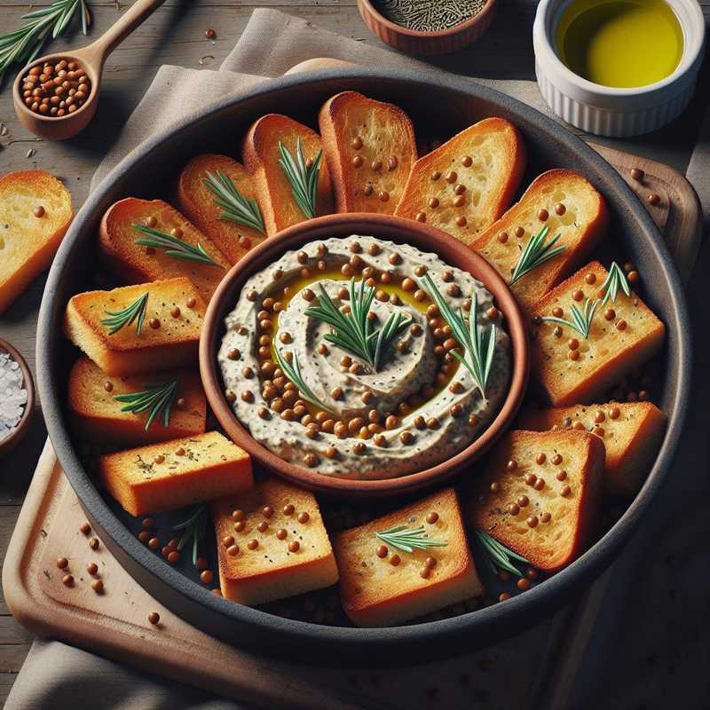 Crostini with Rosemary Lentil Cream