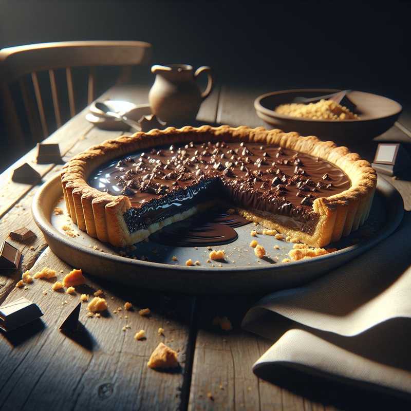 Crostata di farro,acqua e cioccolato