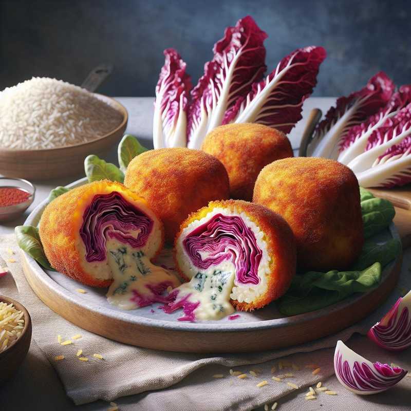 Supplì radicchio e gorgonzola