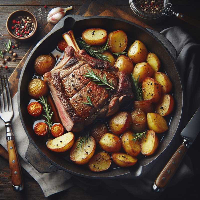 Arrosto di vitello al forno con patate