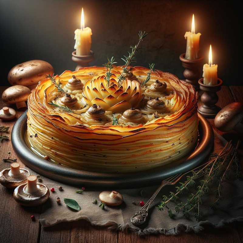 Potato and Mushroom Flan