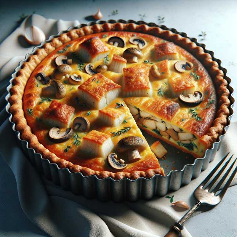 Cod and Honey Mushroom Quiche