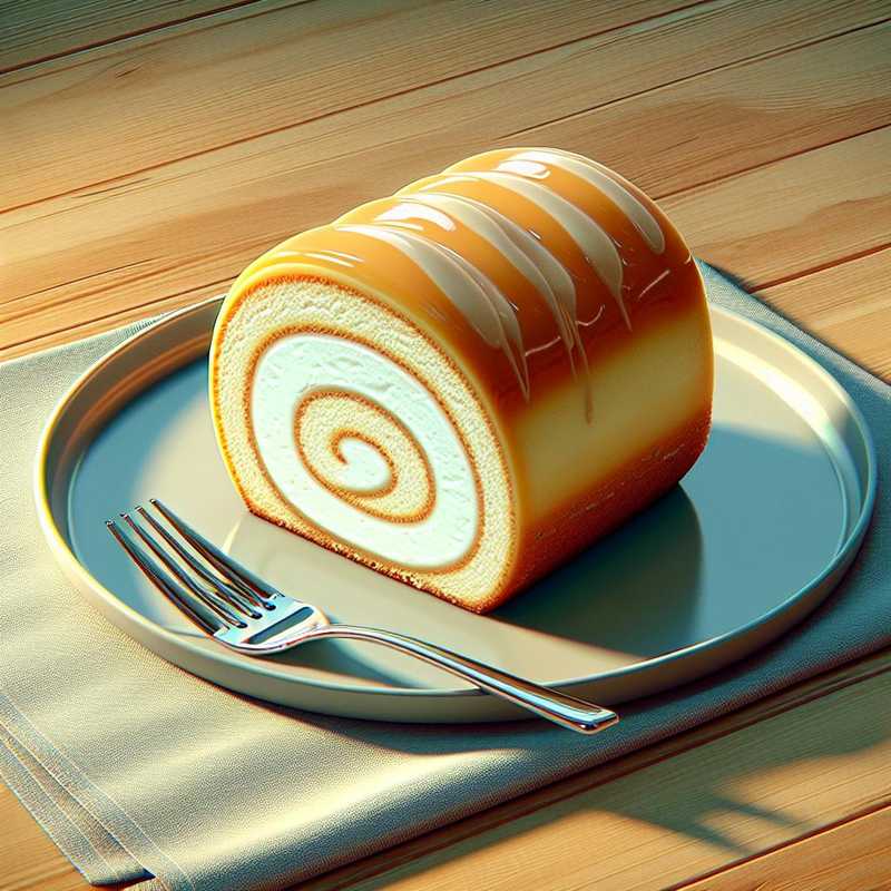 Cheesecake swiss roll