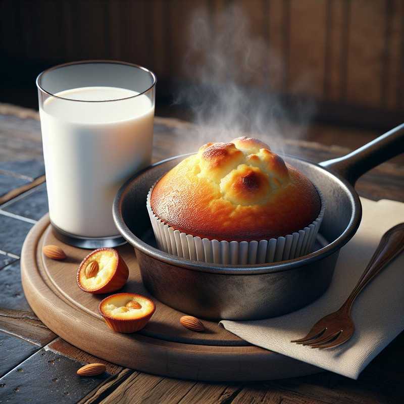 Muffin al latte caldo