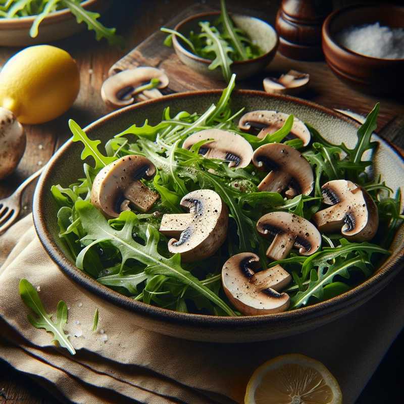 Insalata funghi e rucola