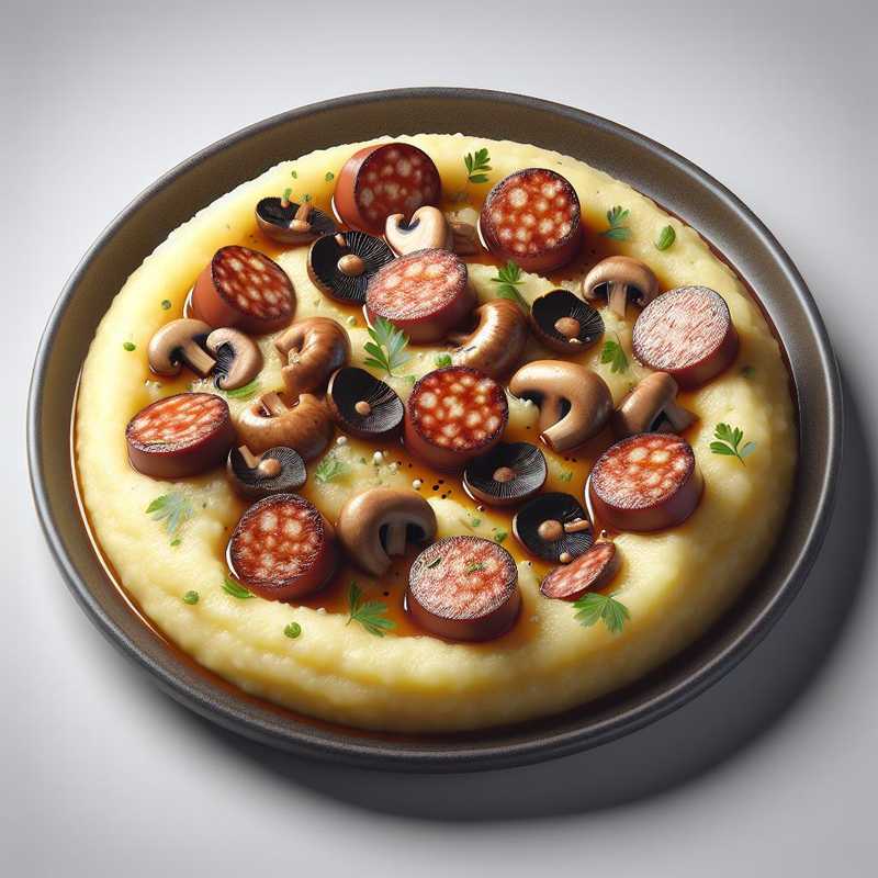 Polenta salsiccia e funghi