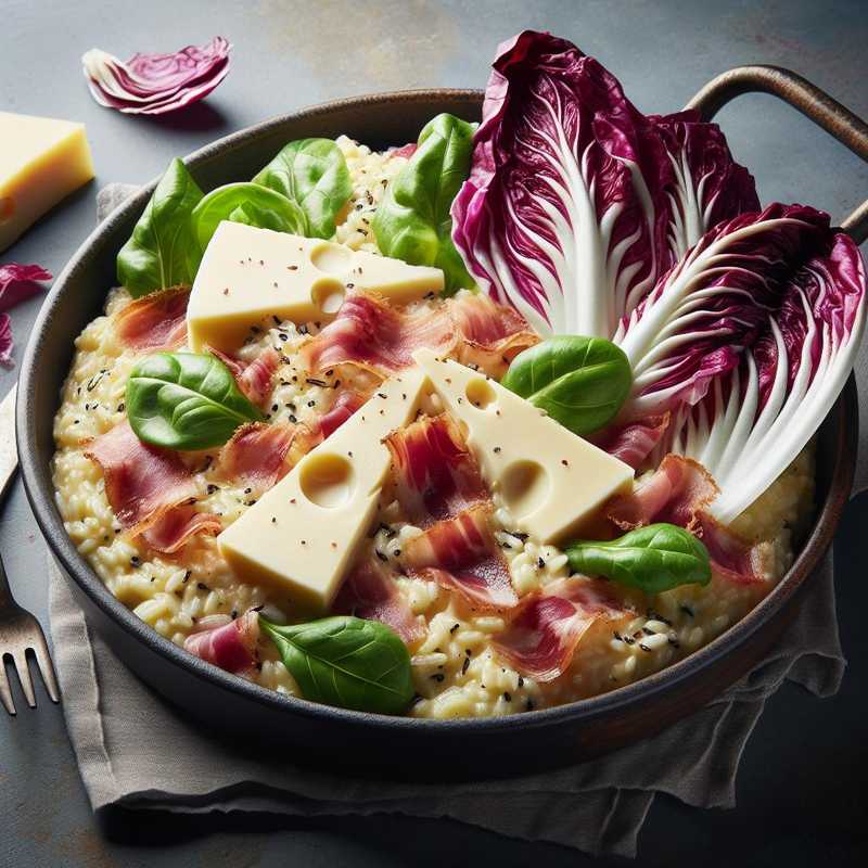 Risotto speck, radicchio e caciocavallo