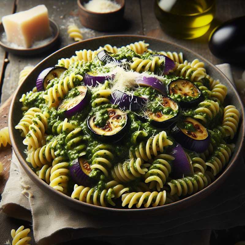 Fusilli con Pesto di Melanzane